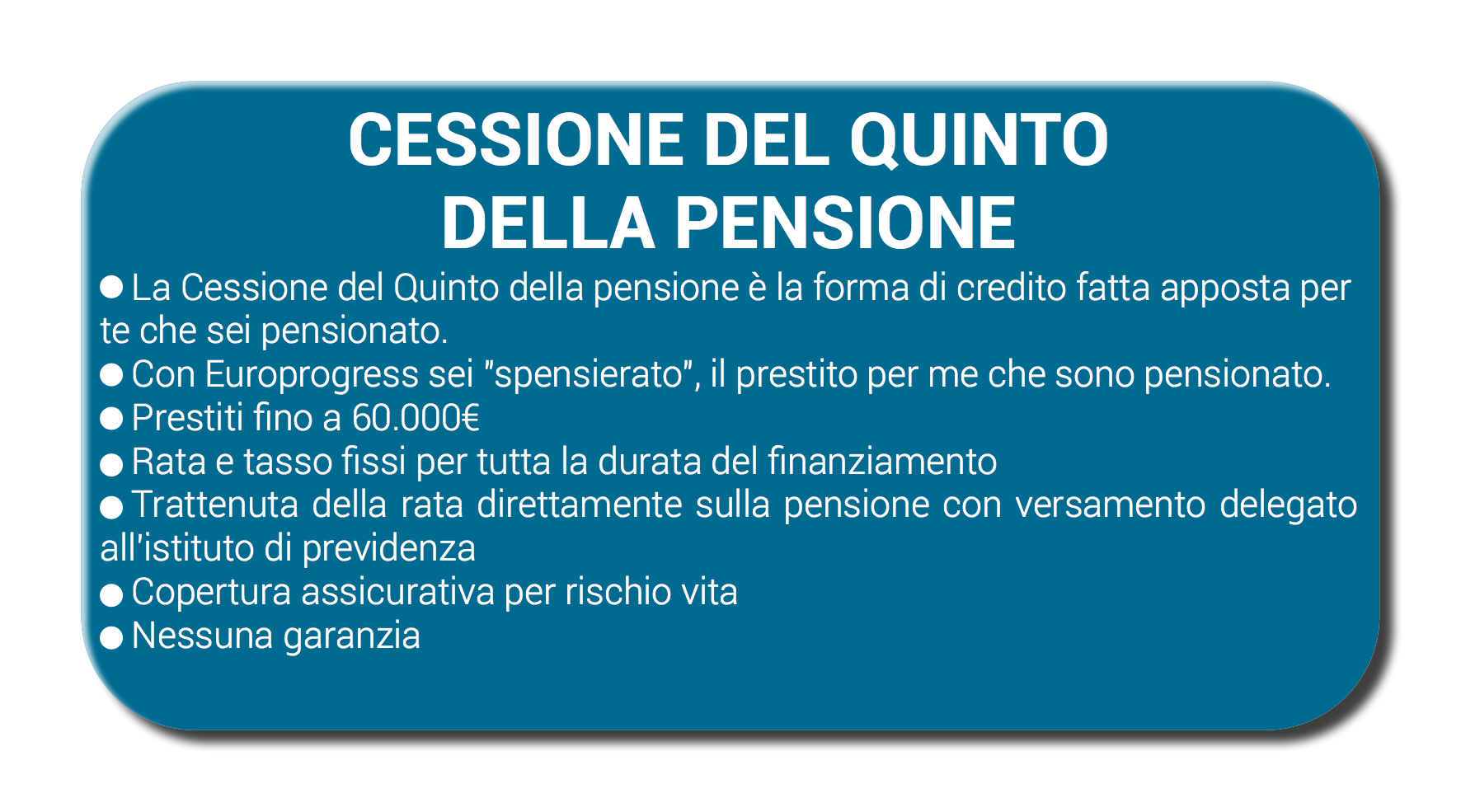 Cessione del quinto pensione
